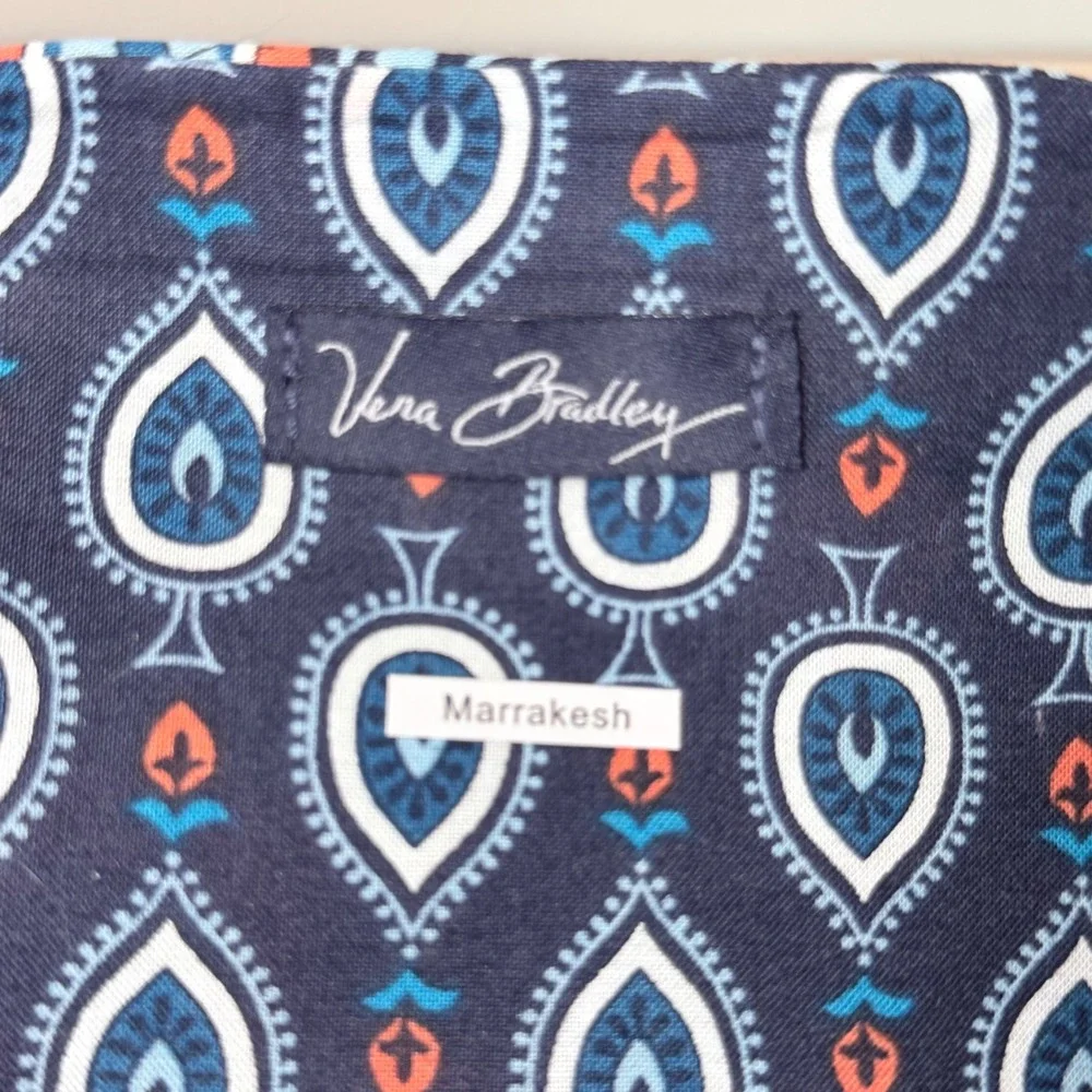 Vera Bradley Marrakesh Eyeglass Case Blue Paisley Travel Boho Preppy Retro‎